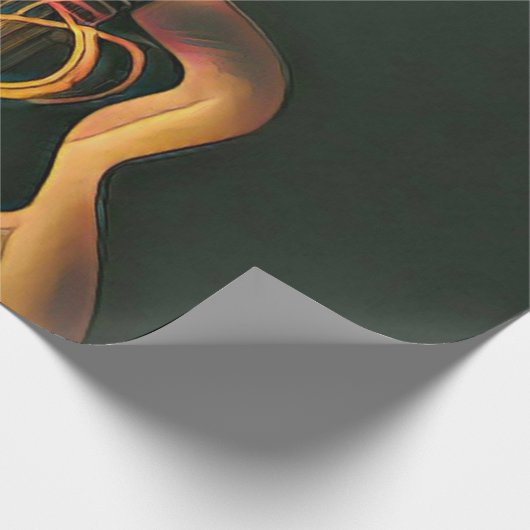 Cooles Gitarrengeschenk Geschenkpapier (Ecke)