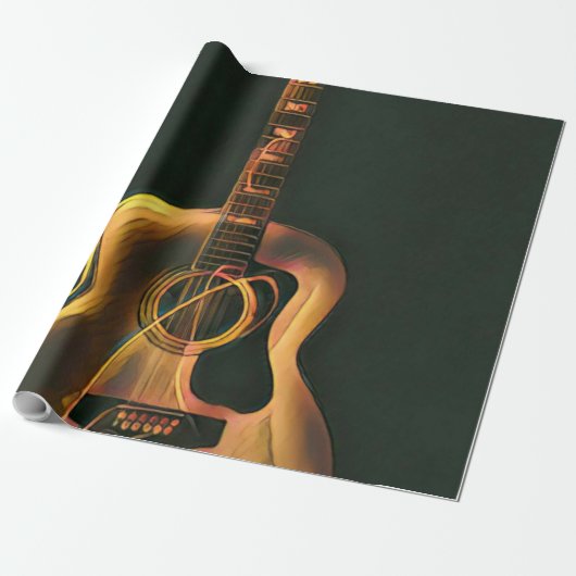 Cooles Gitarrengeschenk Geschenkpapier (Ungerollt)