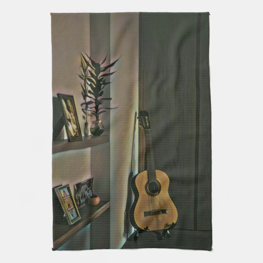 Cooles Gitarrengeschenk Geschirrtuch (Vertikal)