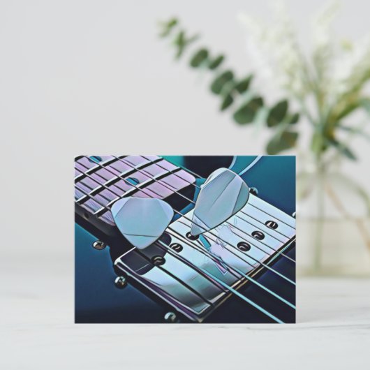 Cooles Gitarrengeschenk Postkarte (Stehend Vorderseite)