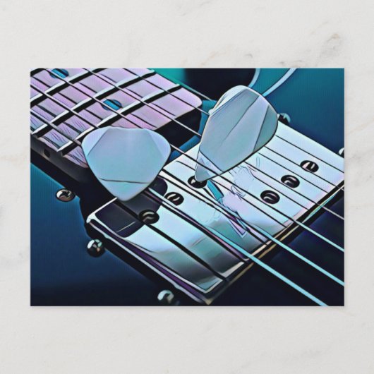 Cooles Gitarrengeschenk Postkarte (Vorderseite)