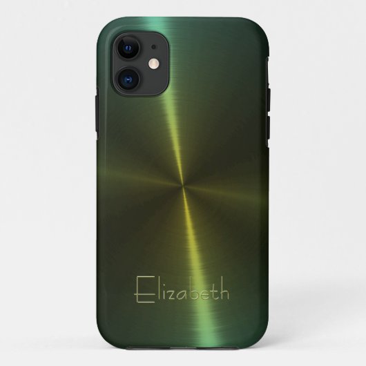 Cooles glänzendes Radialstahlmetall 29 Case-Mate iPhone Hülle (Rückseite)