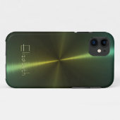 Cooles glänzendes Radialstahlmetall 29 Case-Mate iPhone Hülle (Rückseite (Horizontal))