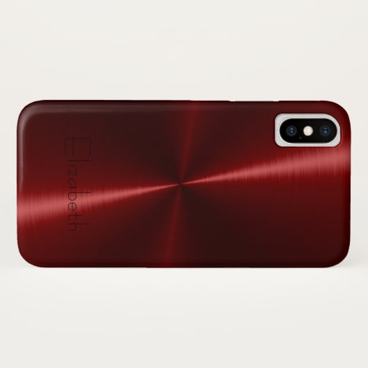 Cooles glänzendes Radialstahlmetall Case-Mate iPhone Hülle (Rückseite (Horizontal))