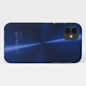 Cooles glänzendes Radialstahlmetall Case-Mate iPhone Hülle (Rückseite (Horizontal))