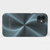 Cooles glänzendes Radialstahlmetall Case-Mate iPhone Hülle (Rückseite (Horizontal))