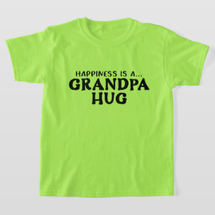 Cooles Glück Großvater umarmen Wortart T-Shirt