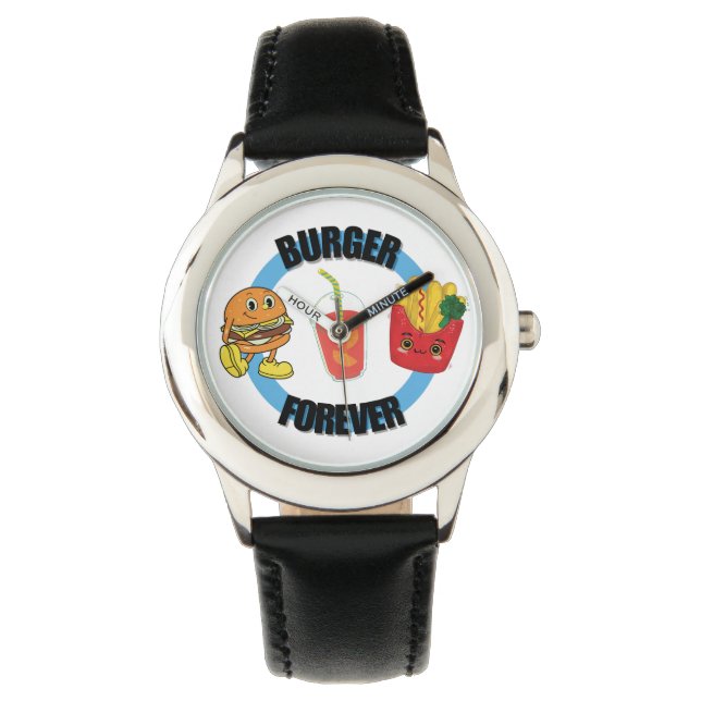 Cooles Glück Niedlich Burger Forever Friends Armbanduhr (Vorderseite)