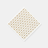 Cooles Gold Brown Arrows Glitzer Foto Print Serviette (Ecke)