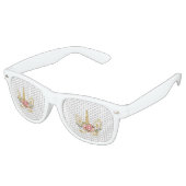 Cooles Gold Glitzer Einhorngesicht Partybrille (Schrägansicht)