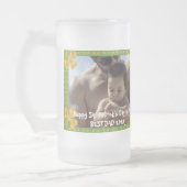 Cooles Gold Irish Kleeblatt Bester Vater je St Pat Mattglas Bierglas (Links)