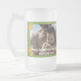 Cooles Gold Irish Kleeblatt Bester Vater je St Pat Mattglas Bierglas