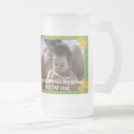 Cooles Gold Irish Kleeblatt Bester Vater je St Pat Mattglas Bierglas
