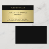 Cooles Gold Look Template Elegant Modernes Gracefu Visitenkarte (Vorne/Hinten)