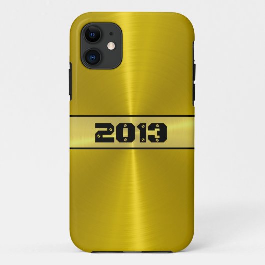 Cooles Gold Shiny Edelstahlmetall 7 Case-Mate iPhone Hülle (Rückseite)