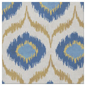 Cooles Gold- und Blaukatzenmuster Stoff (Nahaufnahme)