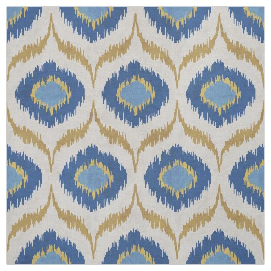 Cooles Gold- und Blaukatzenmuster Stoff (Muster)