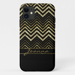 Cooles Gold- und Diamant-Chevron-Muster iPhone 11 Hülle