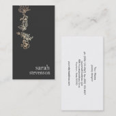 Cooles Gold und schwarze Hand Visitenkarte (Vorne/Hinten)