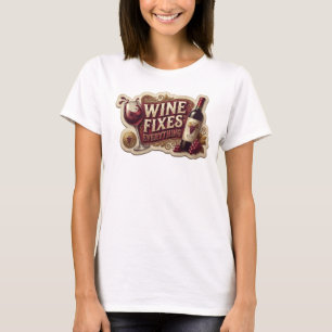 Cooles Gold WEIN FIXIERT ALLES Wearable Art T-Shirt