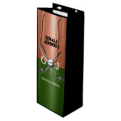 Cooles Golf Monogram Design Geschenktüte Für Weinflaschen (Vorderseite Schrägansicht)