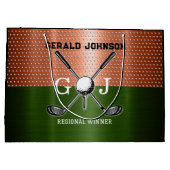 Cooles Golf Monogram Design Große Geschenktüte (Rückseite)