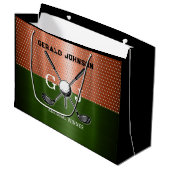 Cooles Golf Monogram Design Große Geschenktüte (Vorderseite Schrägansicht)