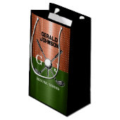 Cooles Golf Monogram Design Kleine Geschenktüte (Rückseite Schrägansicht)