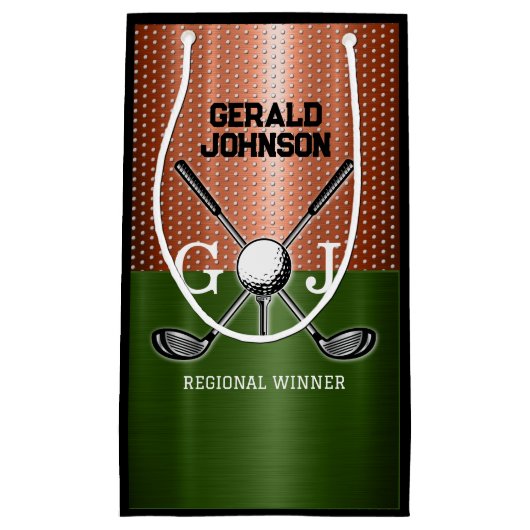 Cooles Golf Monogram Design Kleine Geschenktüte (Vorderseite)