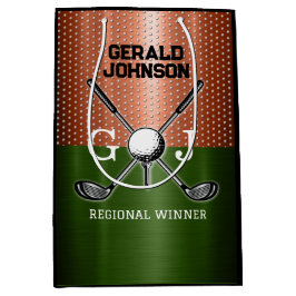 Cooles Golf Monogram Design Mittlere Geschenktüte