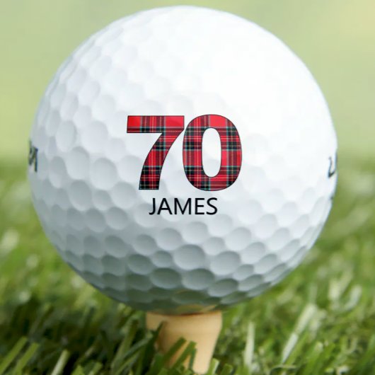 Cooles Golfer-Geschenk 70. Geburtstag kariertes De Golfball