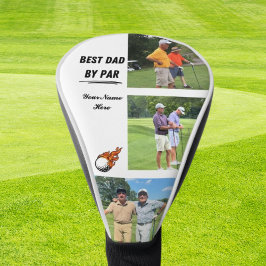 Cooles Golfgeschenk für Vater mit 3 Foto und Name  Golf Headcover