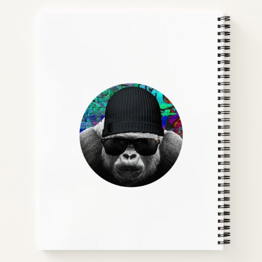 Cooles Gorilla Spiral Notebook Notizblock (Rückseite)