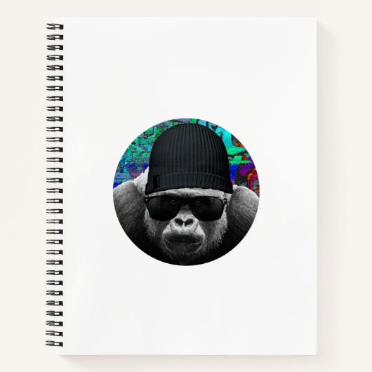 Cooles Gorilla Spiral Notebook Notizblock (Vorderseite)