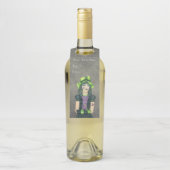Cooles Goth-Mädchen Grüne Mütze Tattoos Handschuhe Flaschenanhänger (Auf Flasche)