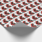 Cooles gothisches Fliesenmuster-Valentin-Fledermau Geschenkpapier (Ecke)
