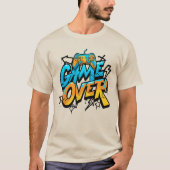 Cooles Graffiti Game Over Controller Urban Gamer T-Shirt (Vorderseite)