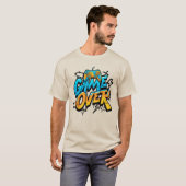 Cooles Graffiti Game Over Controller Urban Gamer T-Shirt (Vorne ganz)