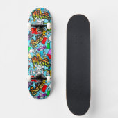 cooles Graffiti-Kunstmuster Skateboard (Vorderseite)