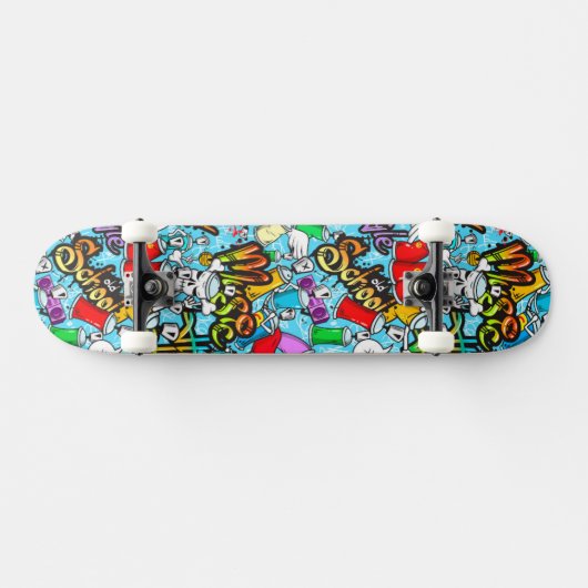 cooles Graffiti-Kunstmuster Skateboard (Horizontal)