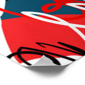 Cooles Graffiti Wortart Wohngestaltung Poster (Ecke)