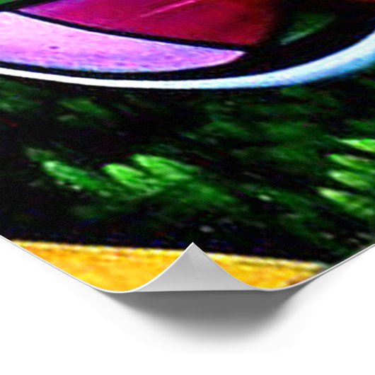 Cooles Graffiti Wortart Wohngestaltung Poster (Ecke)