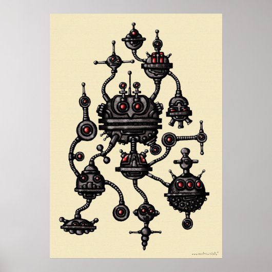 Cooles Grafikkunstposter für Robotik Poster (Vorne)