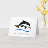 Cooles grafisches DOLPHIN - Ocean Wildlife - Karte (Gelbe Blume)