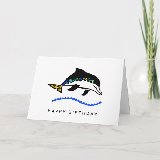 Cooles grafisches DOLPHIN - Ocean Wildlife - Karte (Vorderseite)