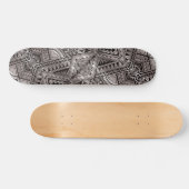 Cooles Grafisches Schwarz-Weiß-Tribal-Tattoo-Muste Skateboard (Horizontal)