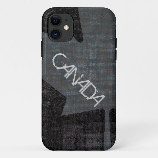 Cooles Grau auf schwarzem kanadischem Case-Mate iPhone Hülle (Rückseite)