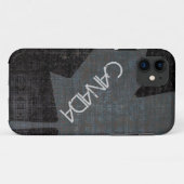 Cooles Grau auf schwarzem kanadischem Case-Mate iPhone Hülle (Rückseite (Horizontal))