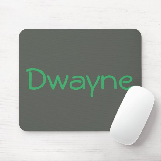 Cooles graues grünes mit Monogramm Mousepad (Mit Mouse)