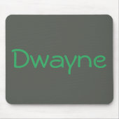 Cooles graues grünes mit Monogramm Mousepad (Vorne)